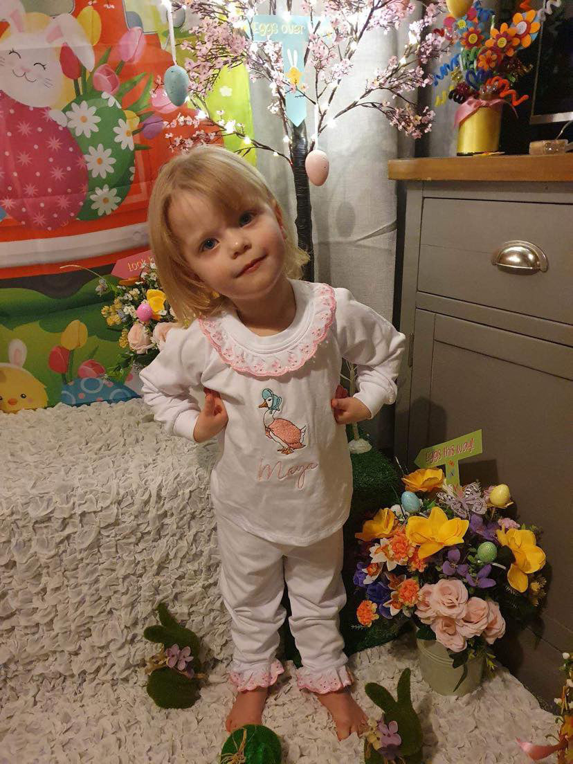 Embroidered Easter Pjs