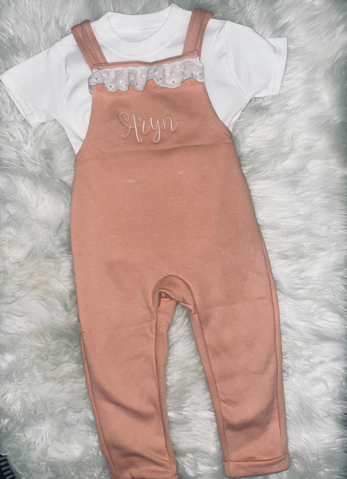 Embroidered overalls