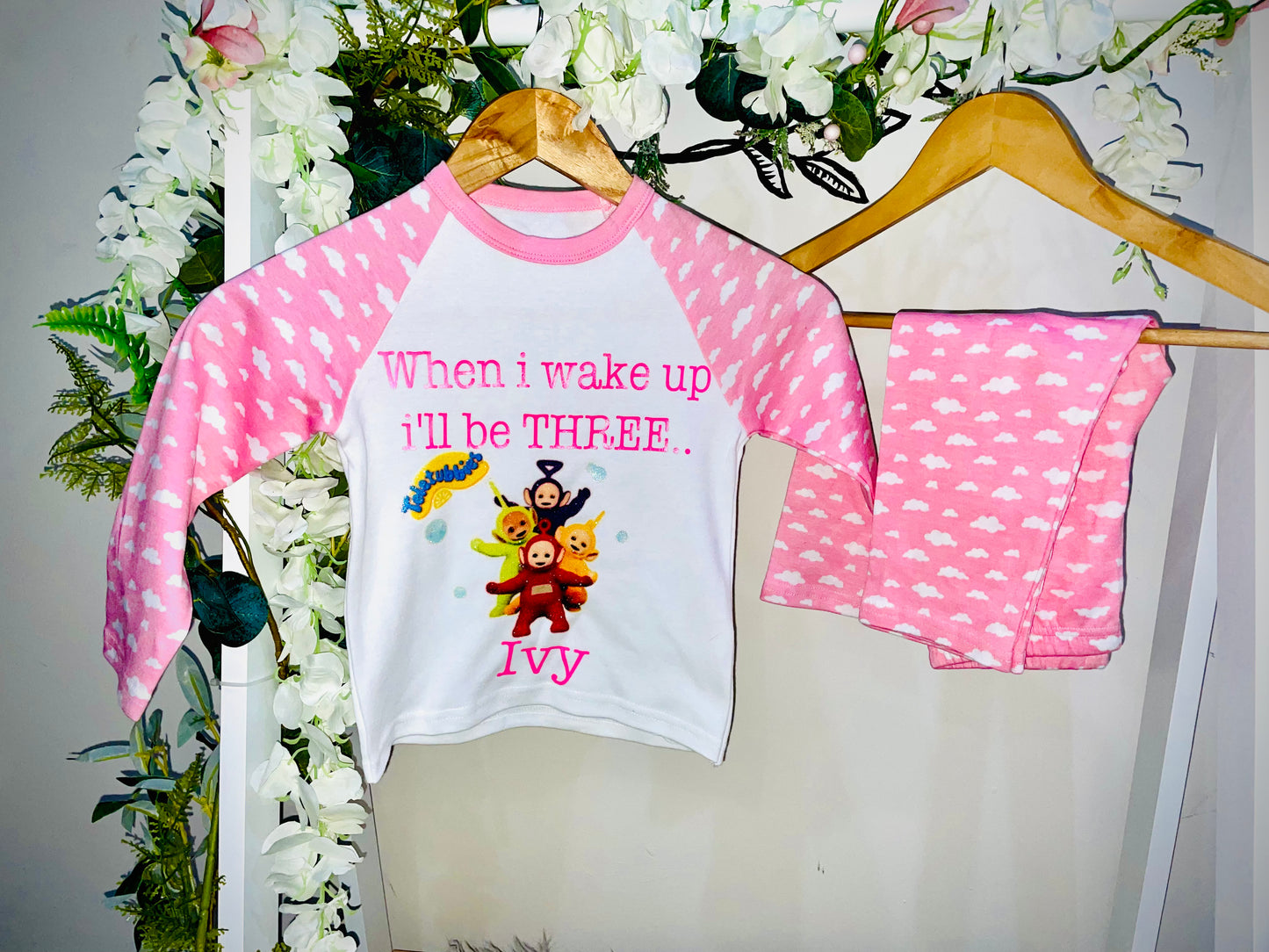 Pink cloud Birthday Pjs
