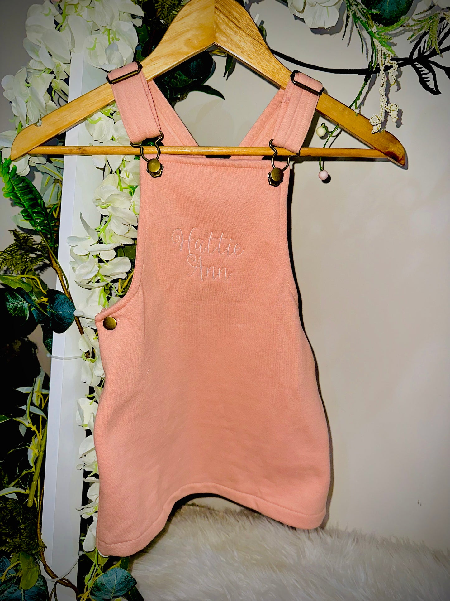 Embroidered overalls