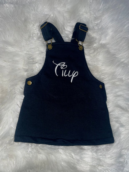 Embroidered Pinafore Dress