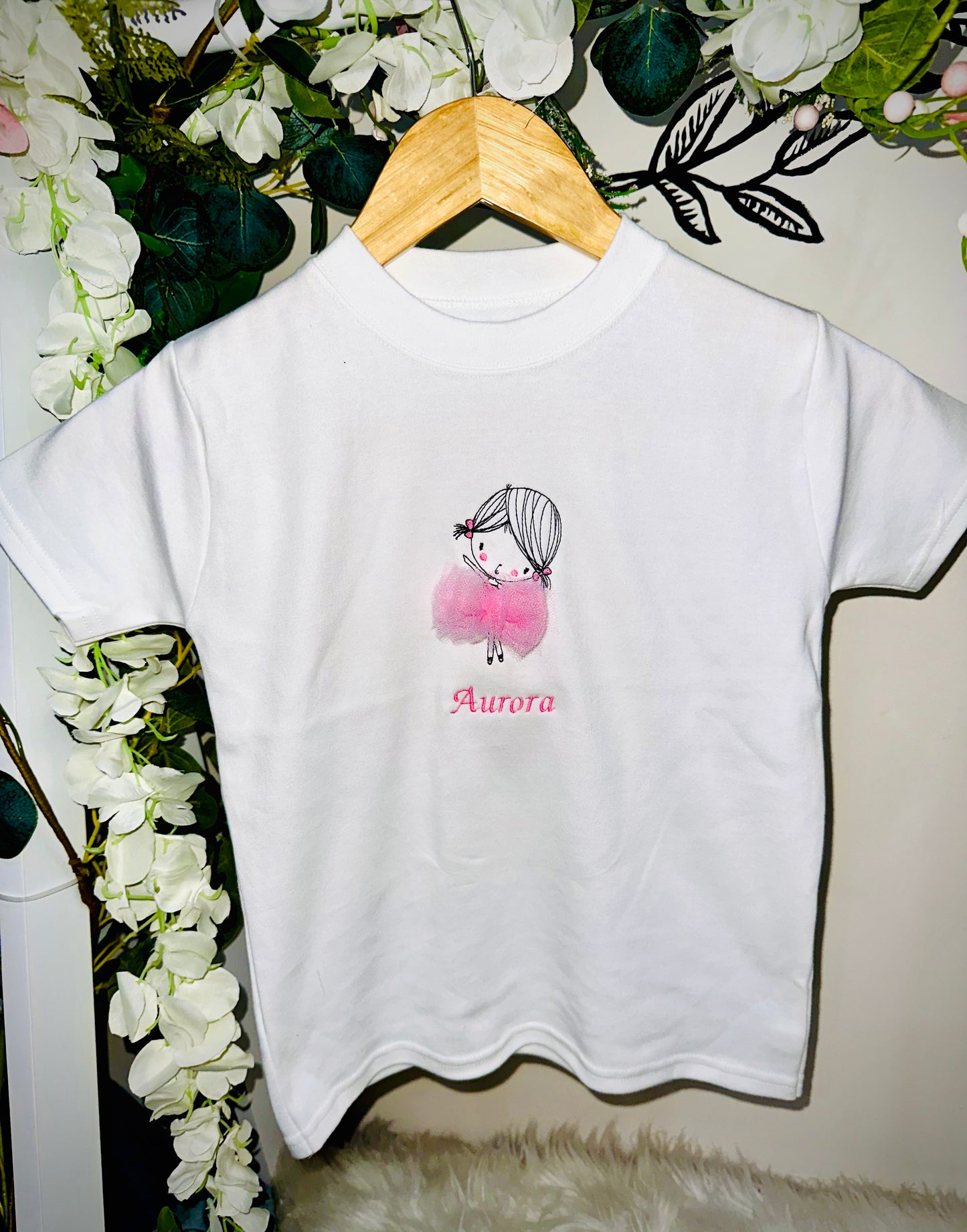 Embroidered Ballerina Tutu T-Shirt