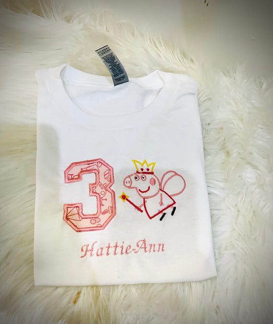 Embroidered Birthday T-shirt