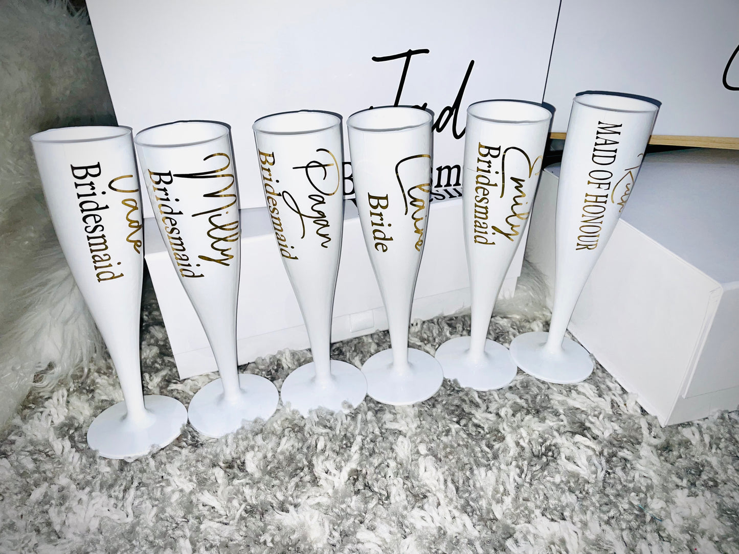 Personalised champagne flute