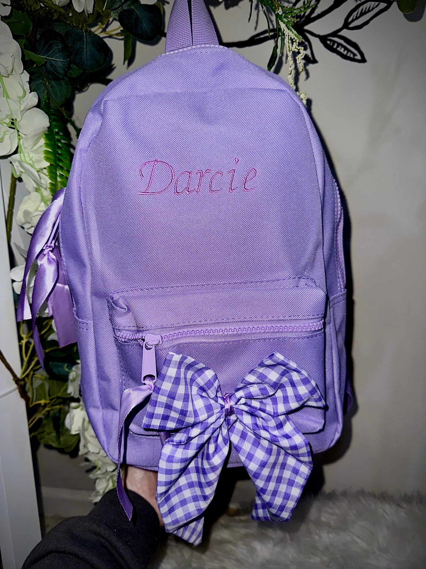 Embroidered Bow Rucksack