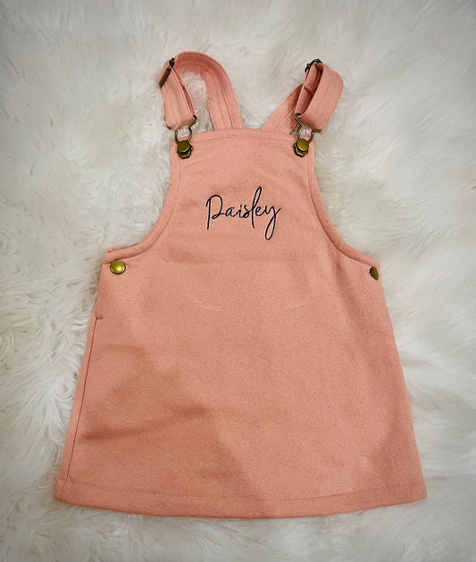 Embroidered Pinafore Dress