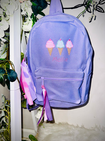 embroidered rucksack